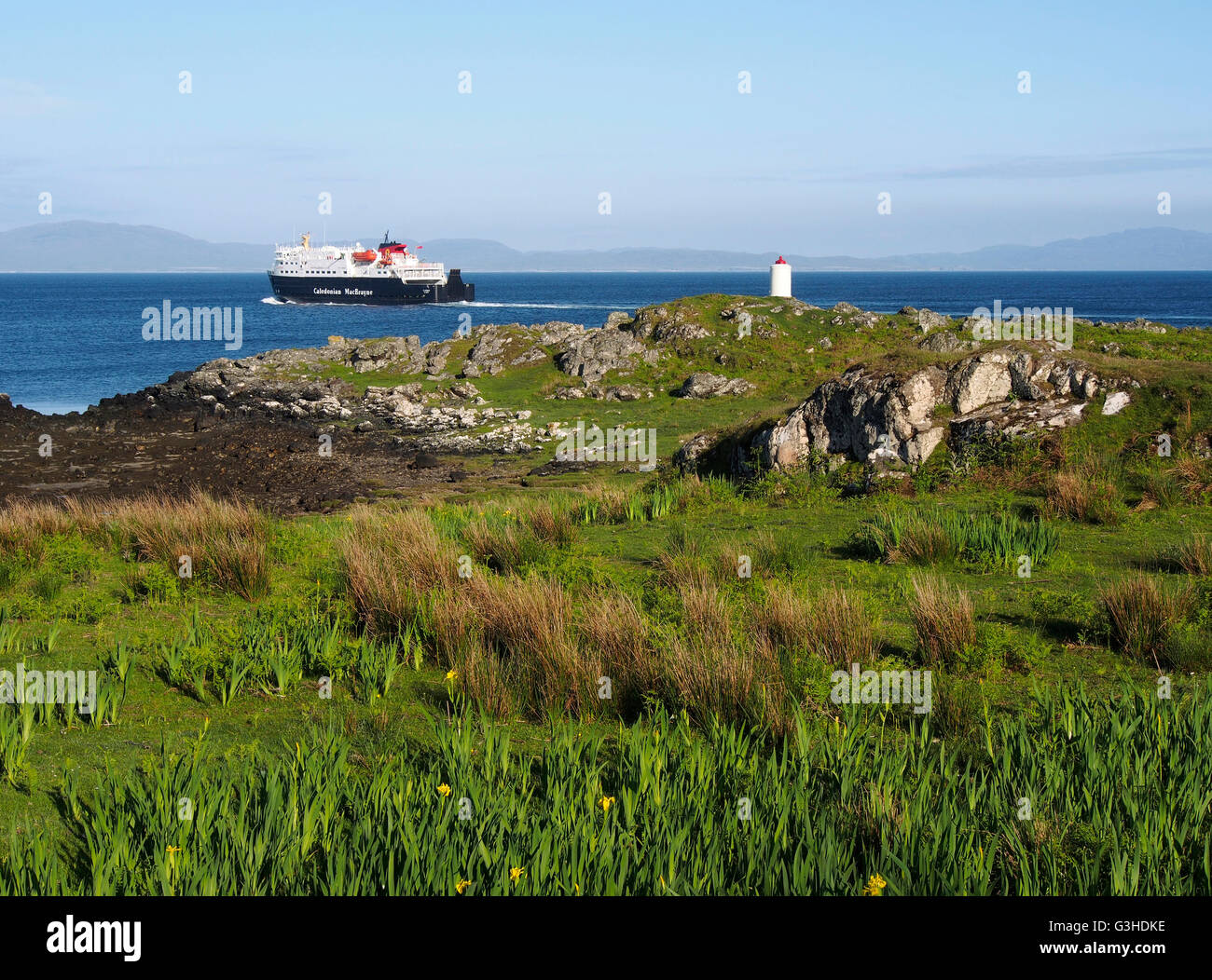 Caledonian Macbrayne Fähre verlassen Colonsay Stockfoto