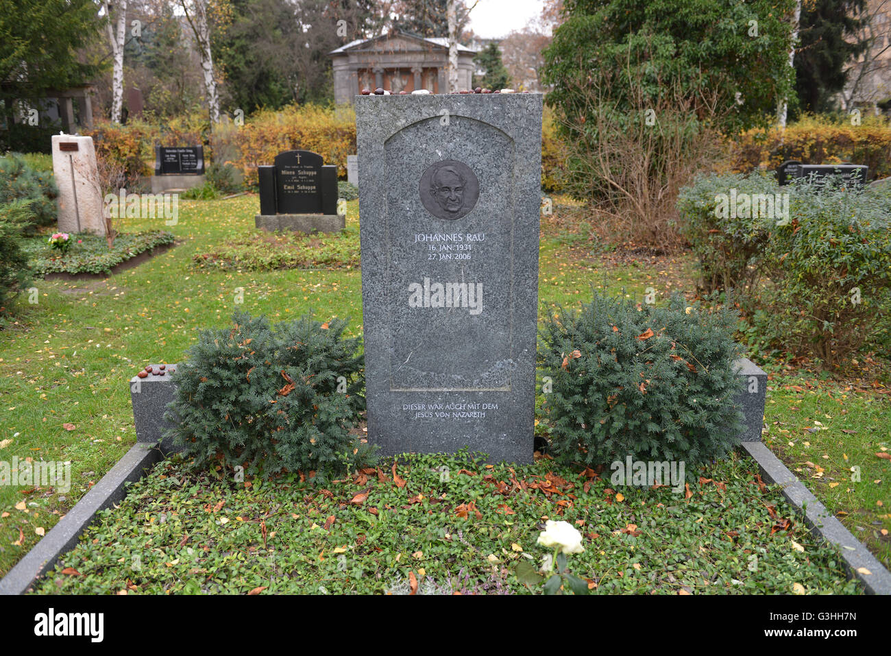 Greifen, Johannes Rau, Dorotheenstaedtischer Friedhof, Chausseestraße, Mitte, Berlin, Deutschland / Dorotheenstädtischen Friedhof Stockfoto