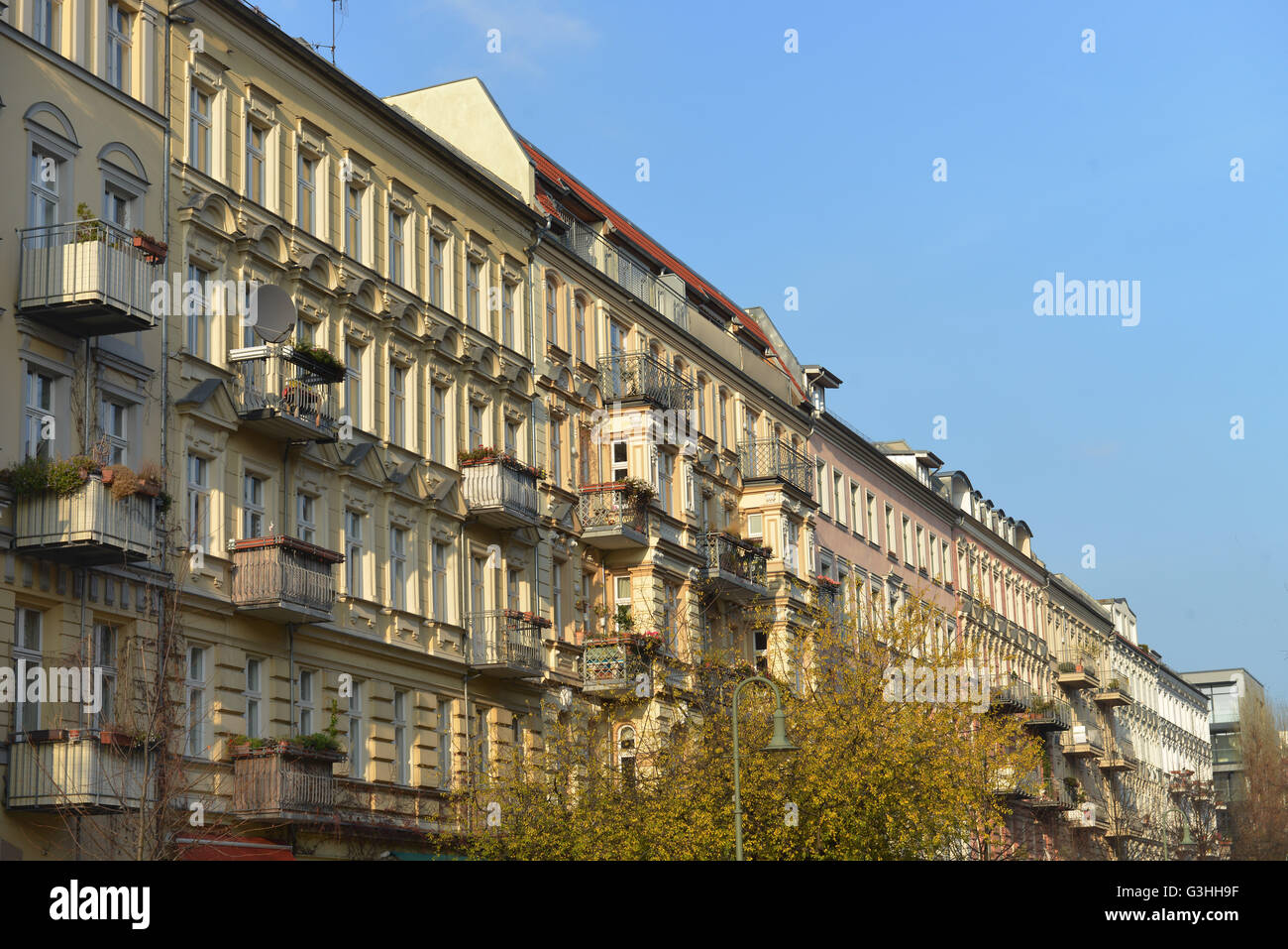 Altbauten, Rykestraße, Prenzlauer Berg, Berlin, Deutschland Stockfoto