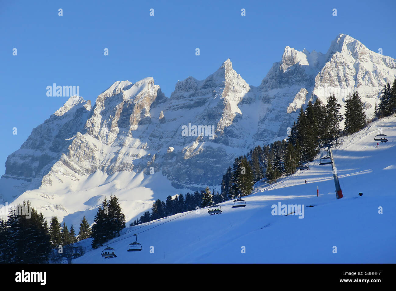 Dents du Midi, Les Crosets, Wallis, Schweiz Stockfoto