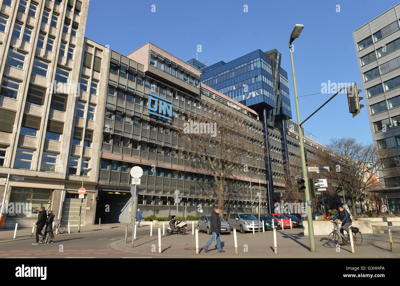 DIN, Burggrafenstrasse, Tiergarten, Berlin, Deutschland Stockfoto