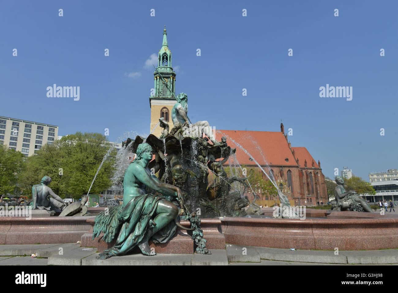 Neptunbrunnen, Spandauer Straße, Mitte, Berlin, Deutschland