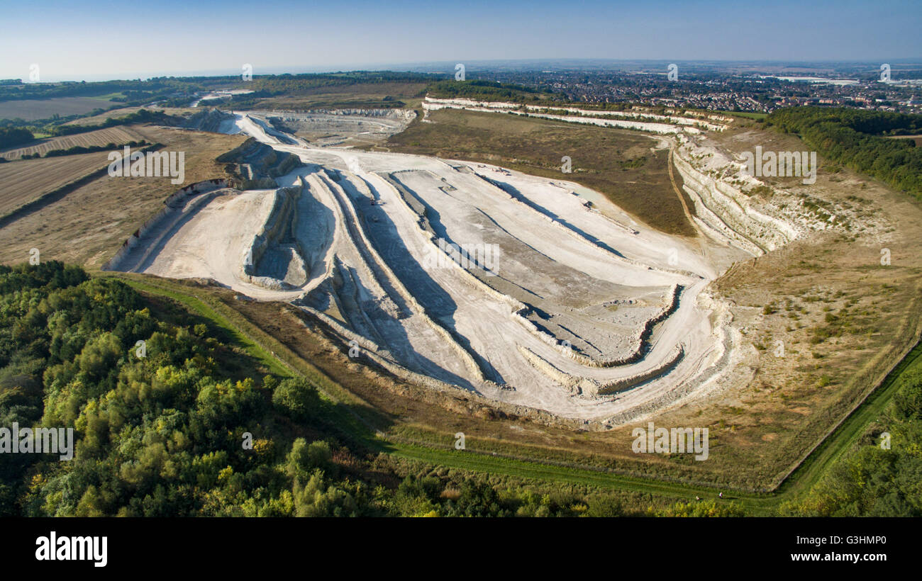 Kensworth Kreide Steinbruch in Bedfordshire Stockfoto