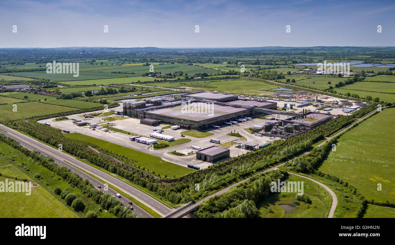 Arla-Milchprodukte Industriekomplex in Aston Clinton, Aylesbury in Buckinghamshire Stockfoto