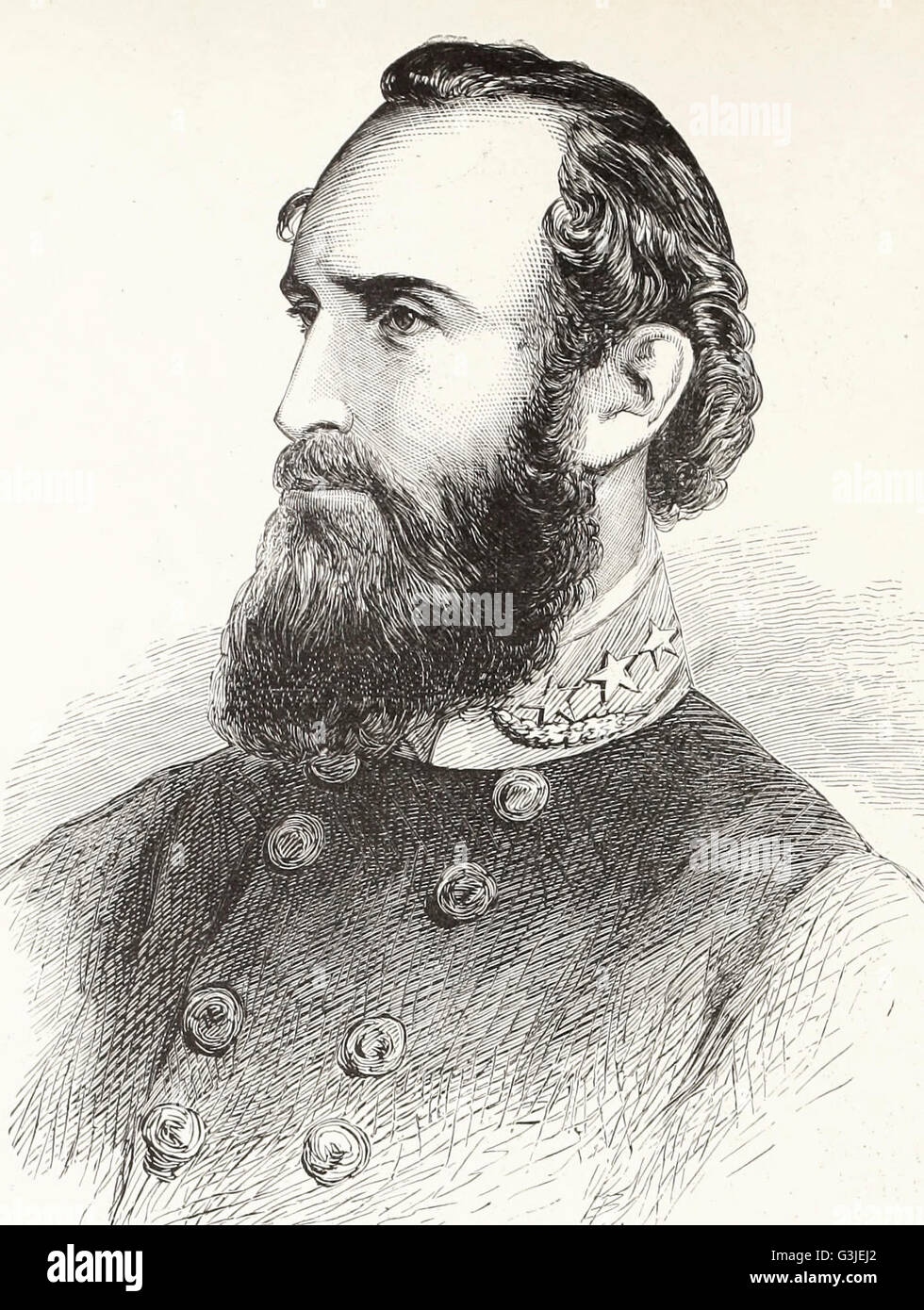 General Thomas J Stonewall Jackson - USA Bürgerkrieg Stockfoto