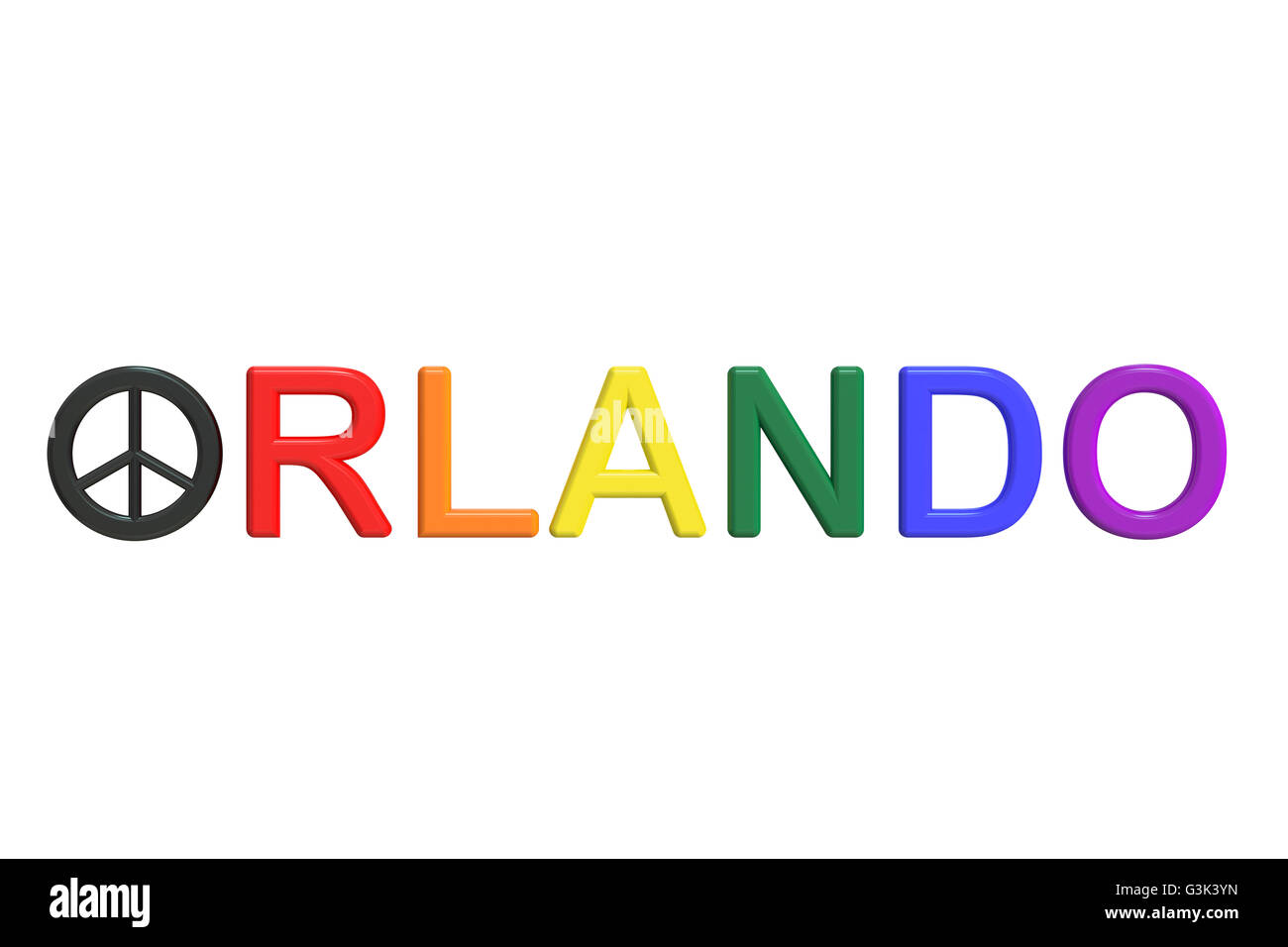 Angriff Terror Orlando Nachtclub Konzept, 3D rendering Stockfoto