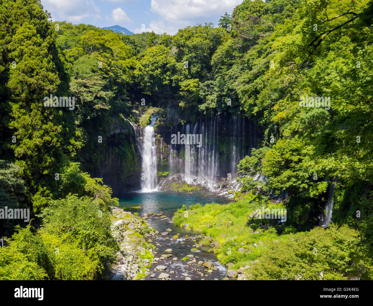 Die schöne Shiraito Wasserfälle in Fujinomiya, Präfektur Shizuoka Stockfoto