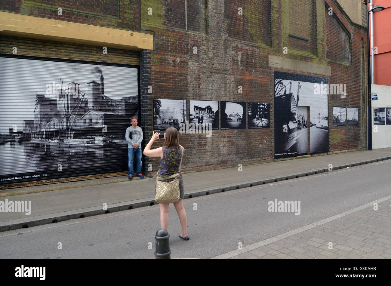 PhotoEast Ausstellung, Waterfront in Ipswich, Suffolk Mai 2016 Stockfoto