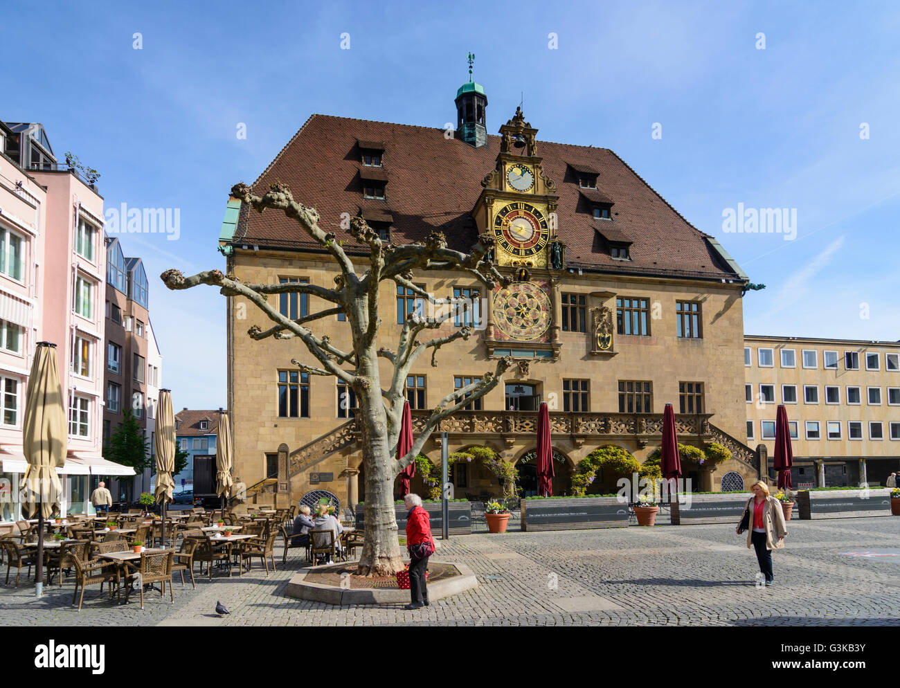 Sqare Marktplatz, Rathaus, Markt Heilbronn, Heilbronner Land, Baden
