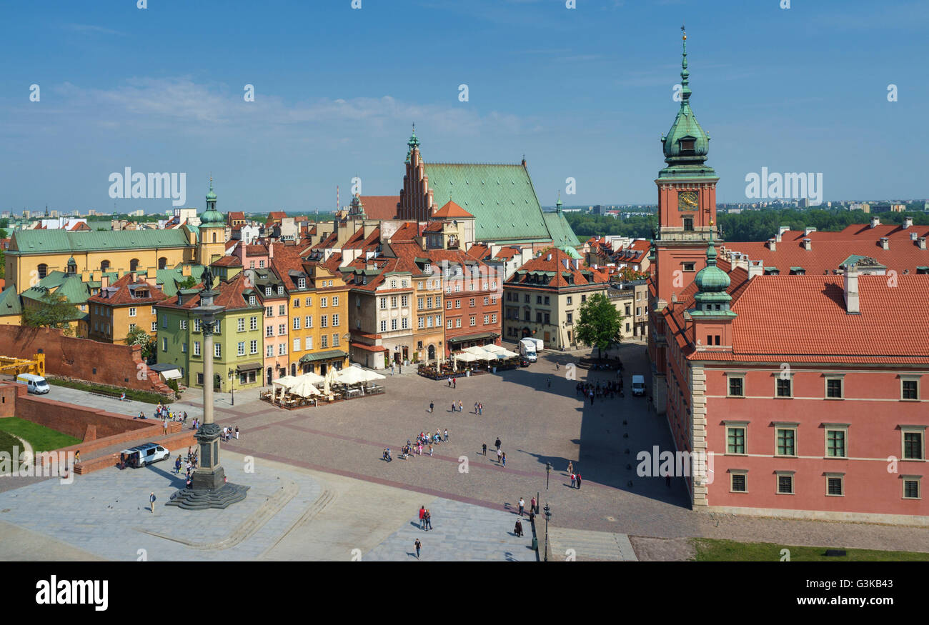 Schlossplatz in Warschau Stockfoto