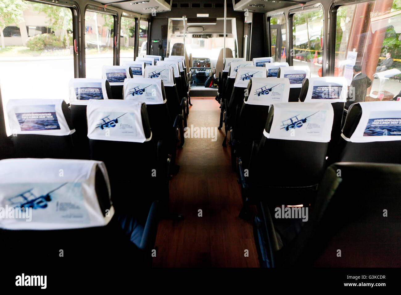 Charter bus Innenraum - USA Stockfoto