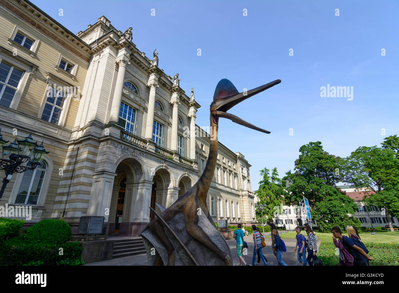 Staatliche Museum of Natural History mit einer riesigen Flugsaurier Quetzalcoatlus, Deutschland, Baden-Württemberg, Kraichgau-Stromberg-Modell, Stockfoto