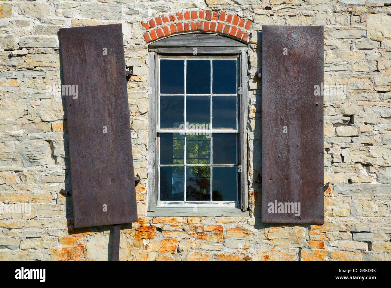 Maschine Schaufenster, Fayette Historic State Park, Michigan Stockfoto