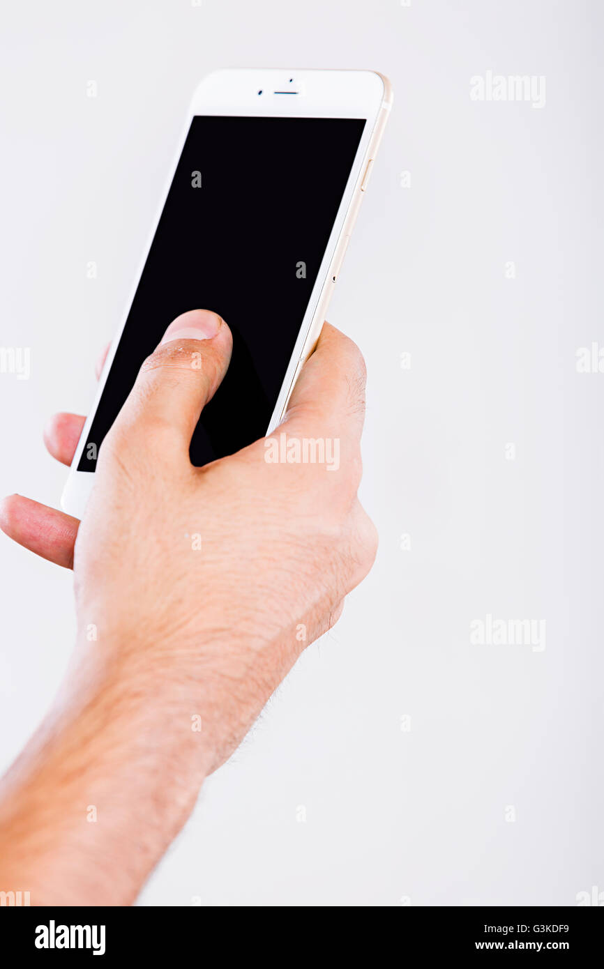 1 Erwachsener Mann Qualität Handy Stockfoto