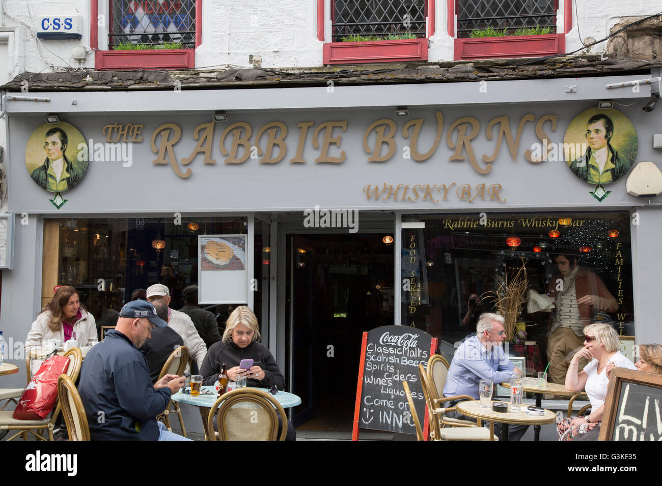 Rabbie Burns-Whisky-Bar, Edinburgh; Schottland Stockfoto