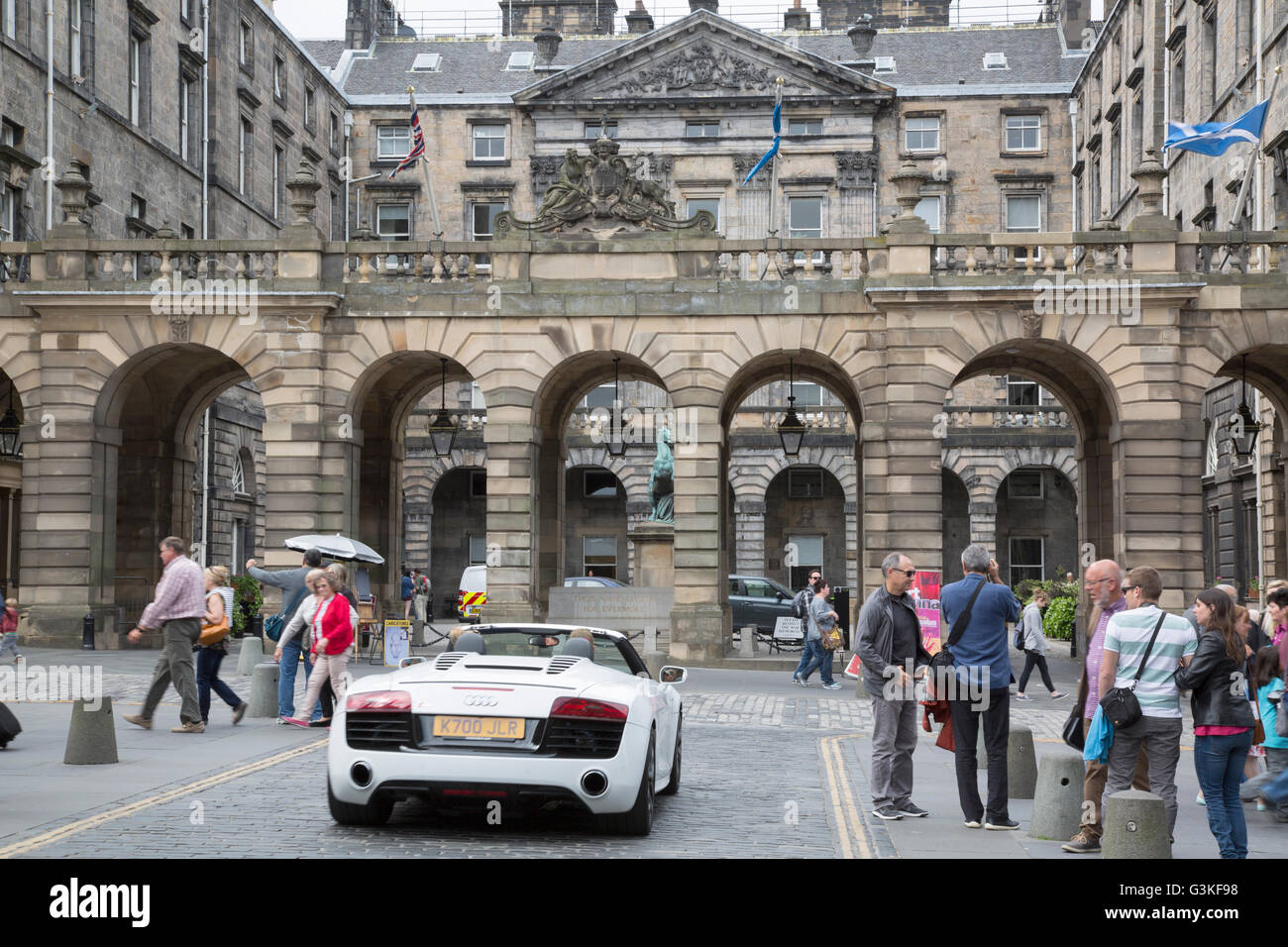 City Chambers auf Königliche Meile Straße; Edinburgh; Schottland Stockfoto