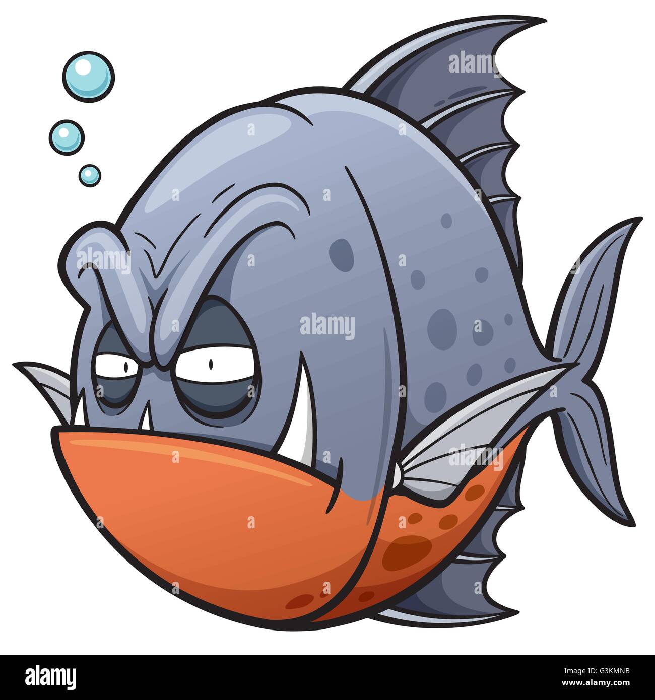 Vektor-Illustration der böse Fisch cartoon Stock Vektor
