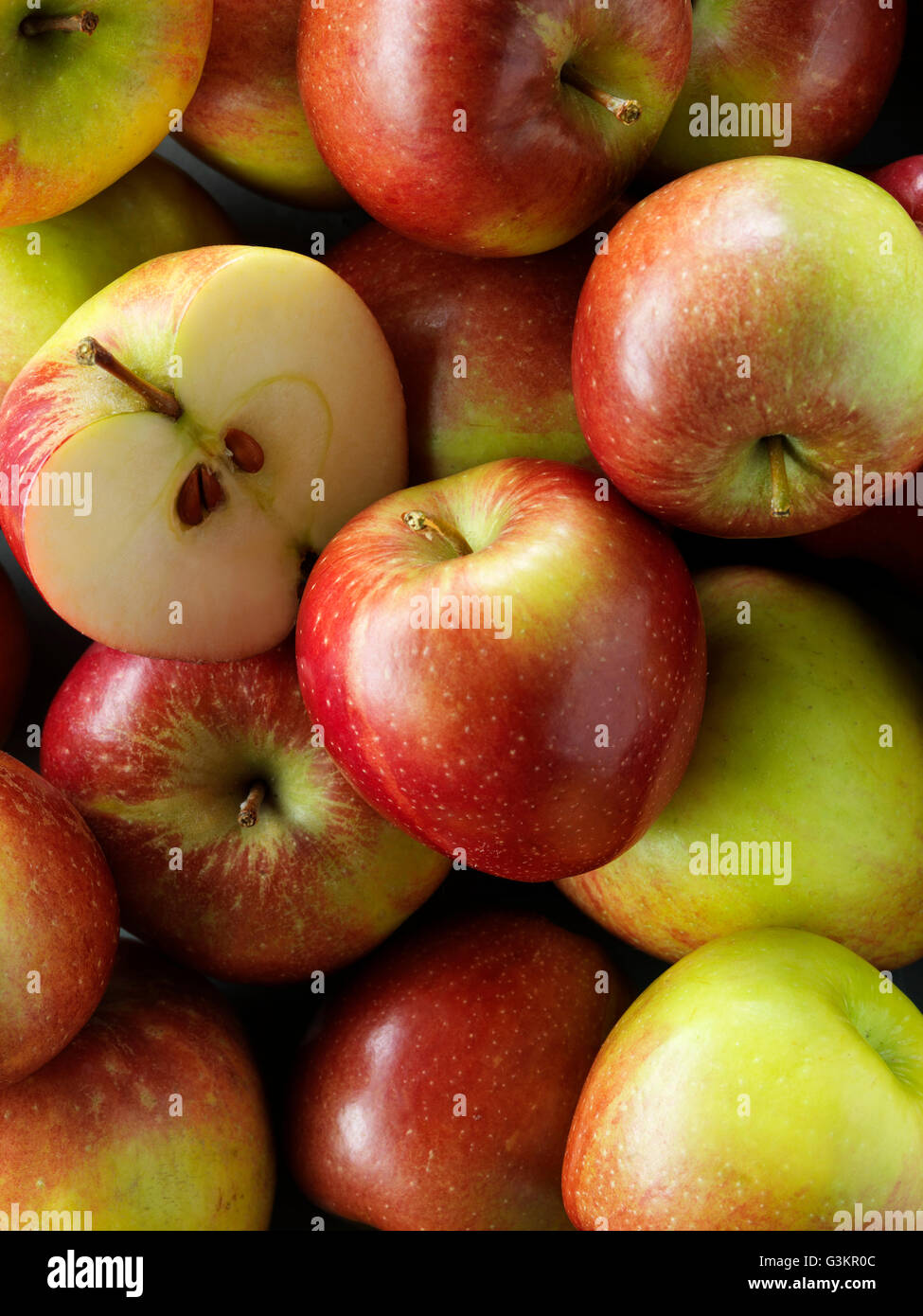 Äpfel, full-Frame, Nahaufnahme Stockfoto