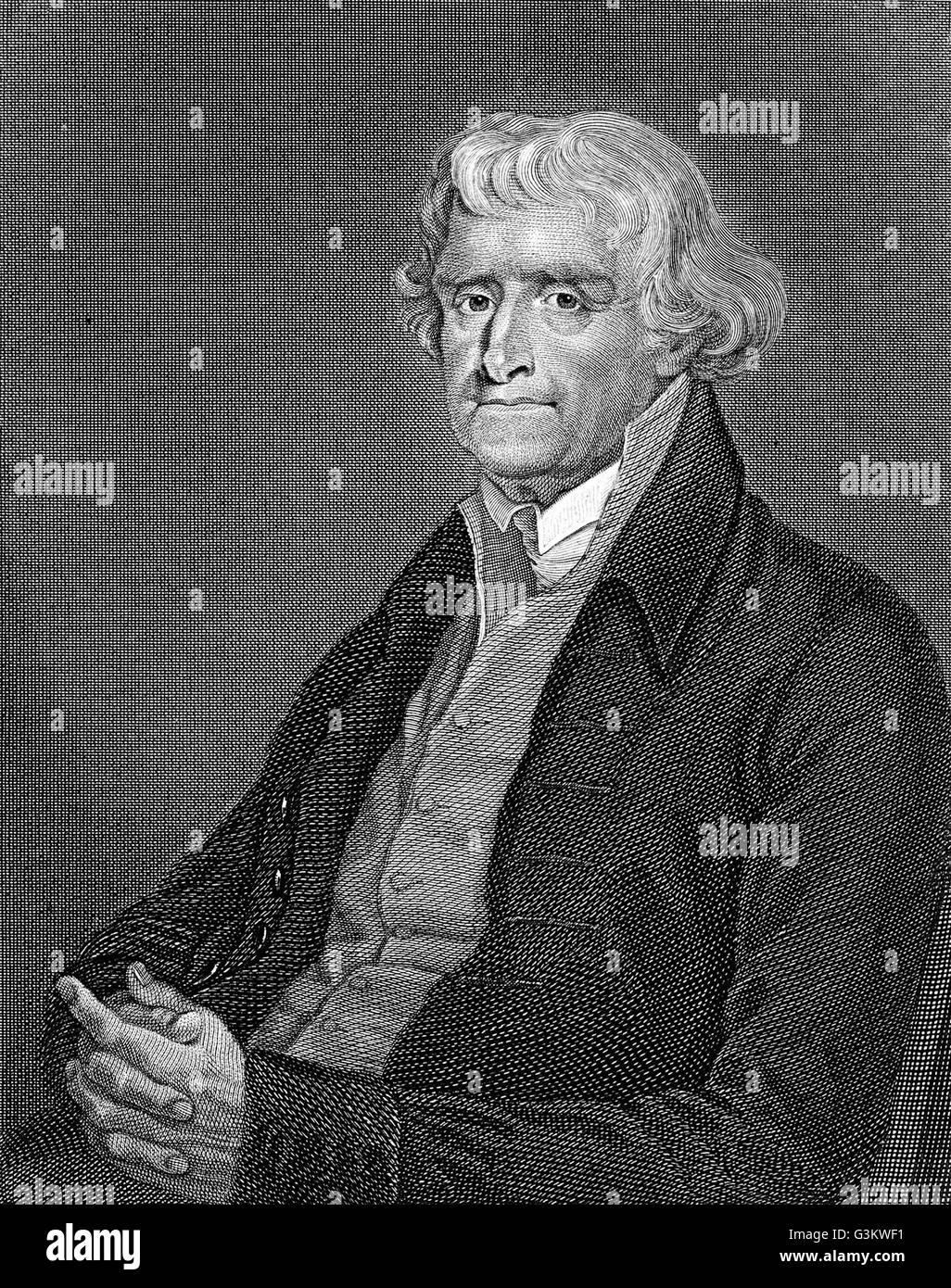 Thomas Jefferson, 1743-1826 Stockfoto