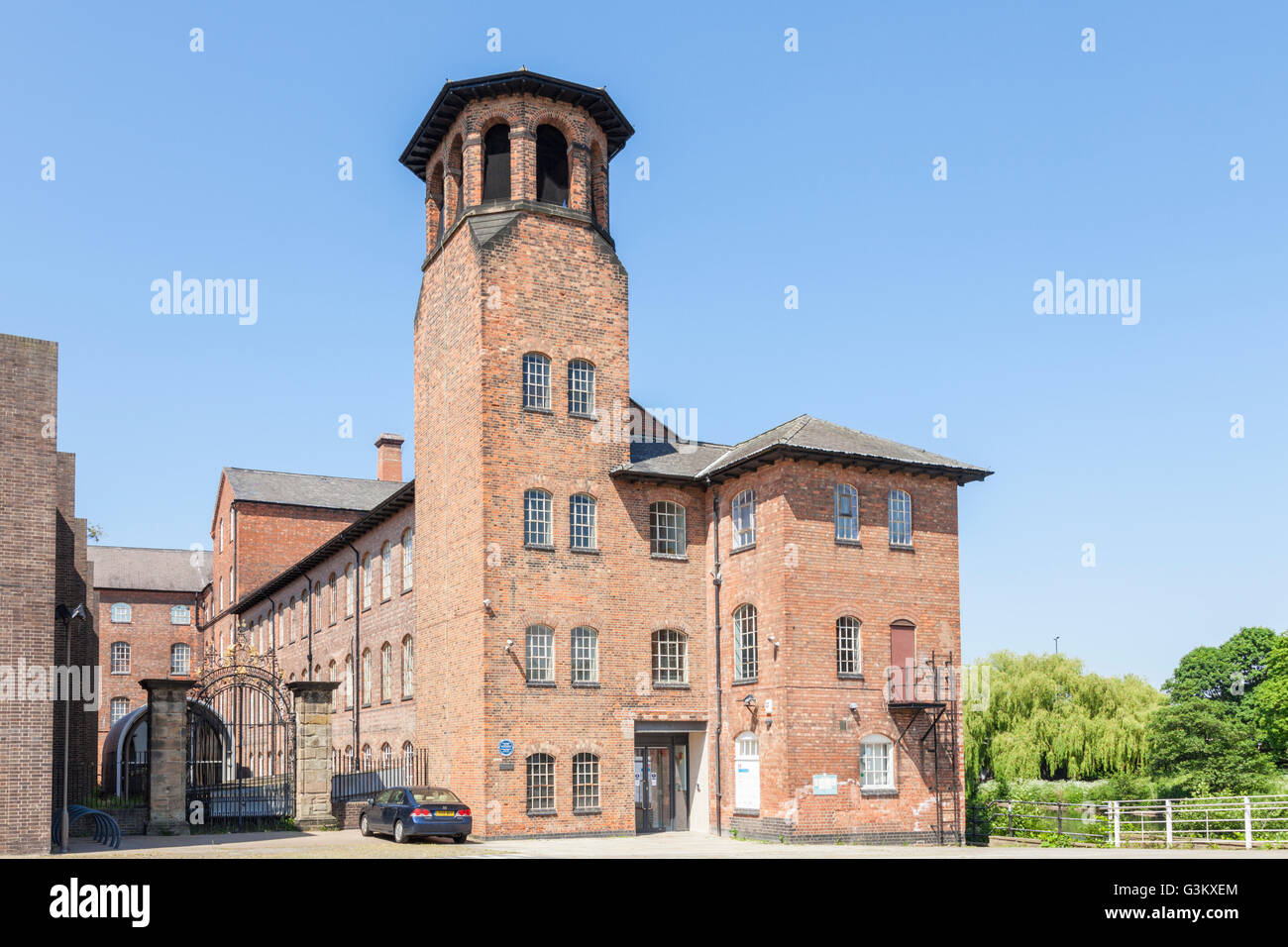 Die Silk Mill, Derby, Derbyshire, England, UK. Ein UNESCO-Weltkulturerbe und ein Teil der Derwent Valley Mills Stockfoto