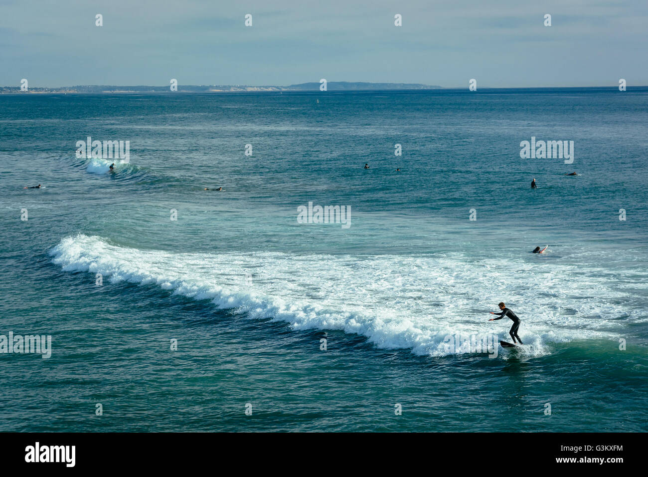 Surfer in Oceanside, Kalifornien. Stockfoto