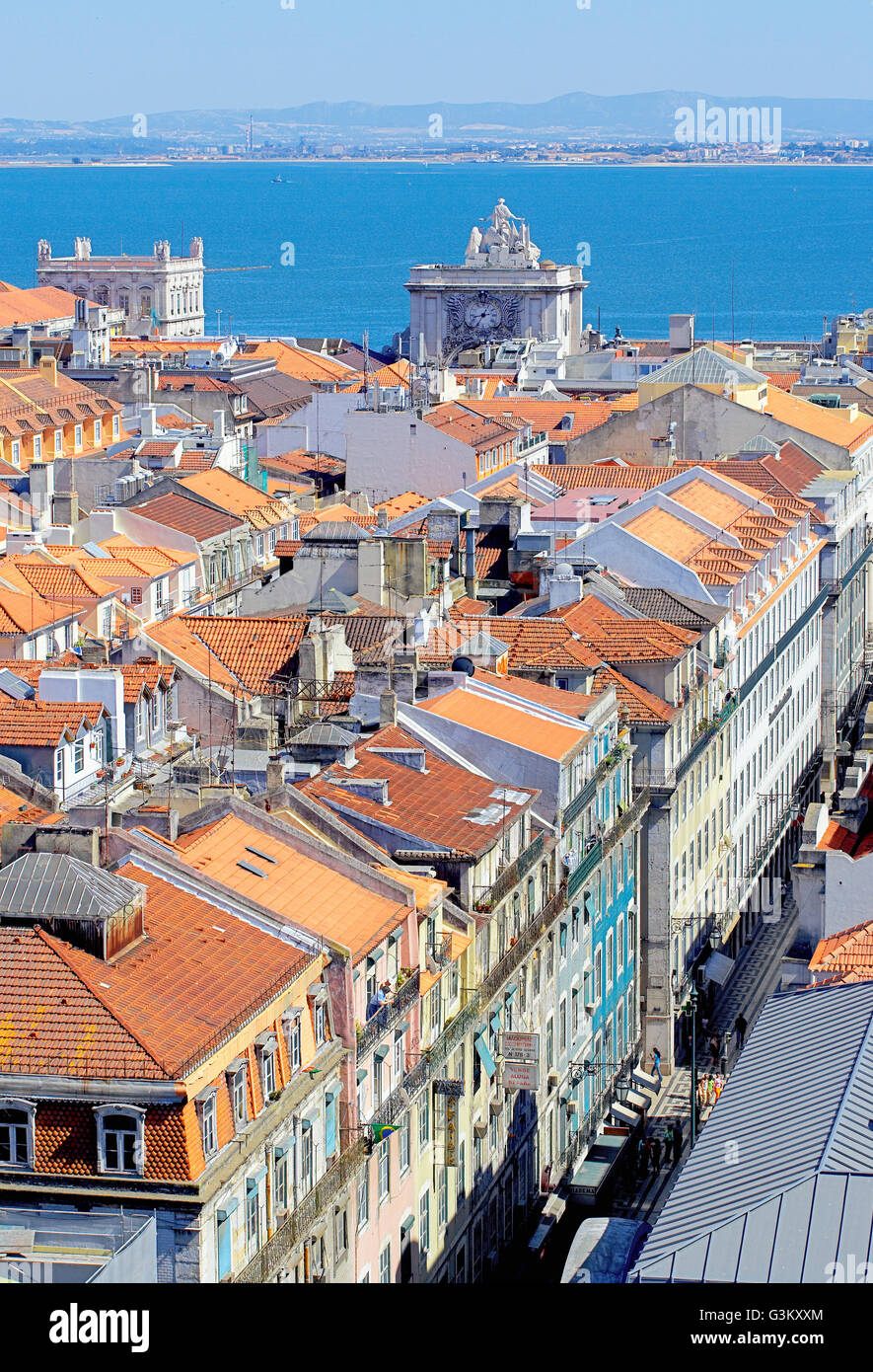 Lissabon Zentrum, Erhöhte Ansicht, Lissabon, Portugal Stockfoto
