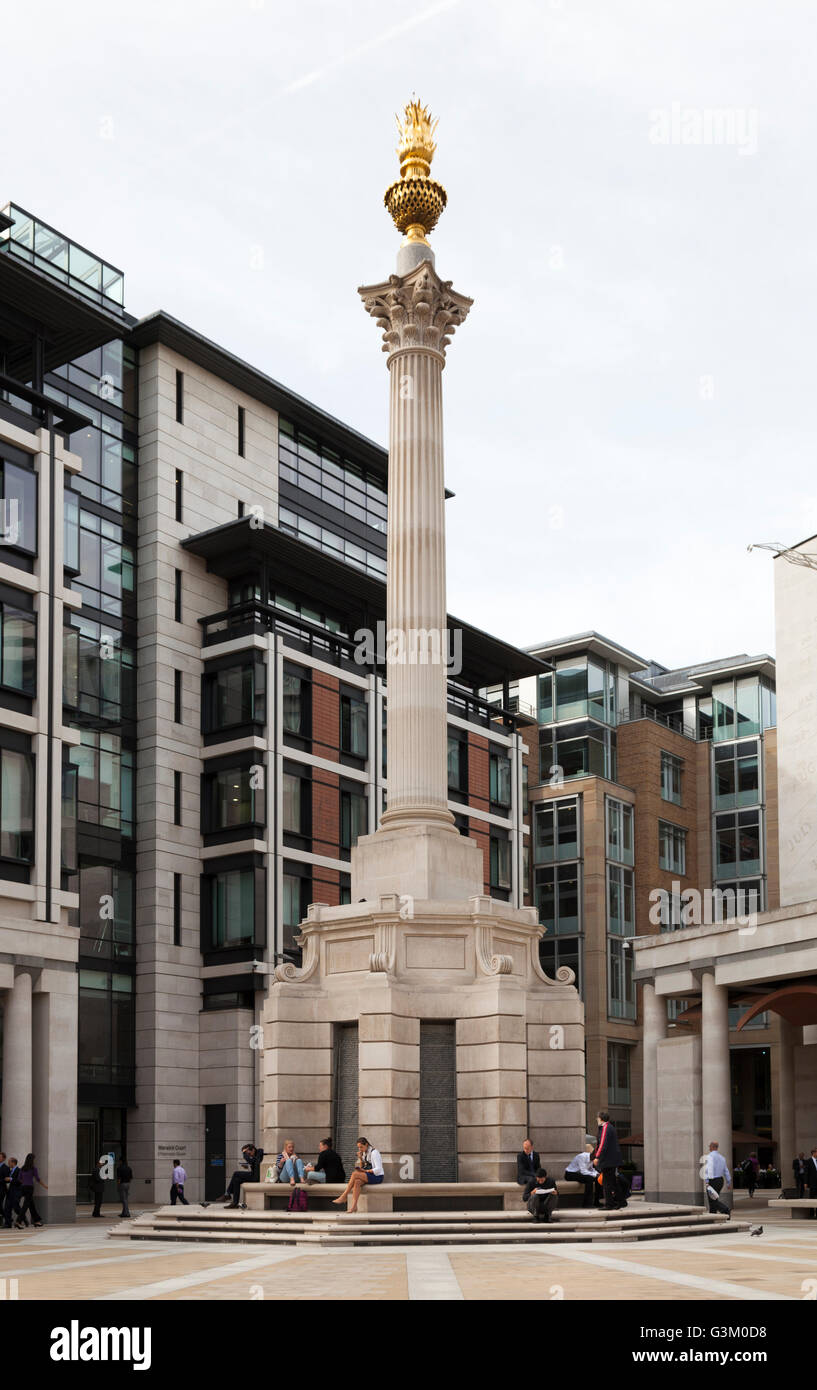 Paternoster Square und Spalte Paternoster Square, London, England, Vereinigtes Königreich, Europa Stockfoto