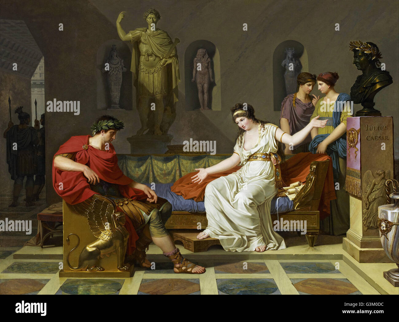 Louis Gauffier - Cleopatra und Octavian- Stockfoto