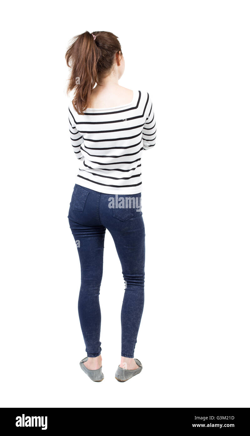 Mädchen in engen jeans Ausgeschnittene Stockfotos und -bilder - Alamy