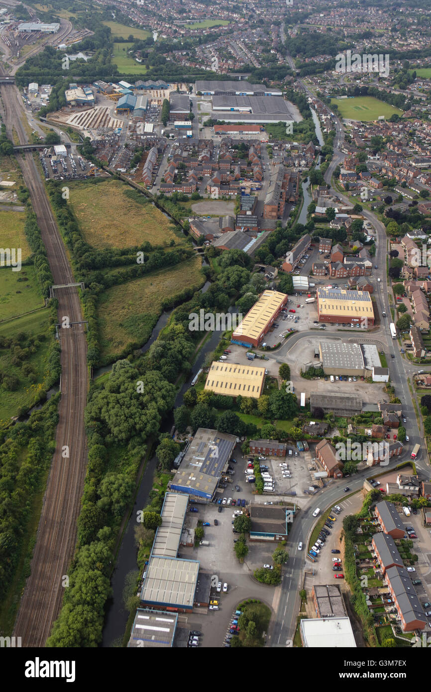 Eine Luftaufnahme von Sandiacre, einer Stadt in Derbyshire Stockfoto