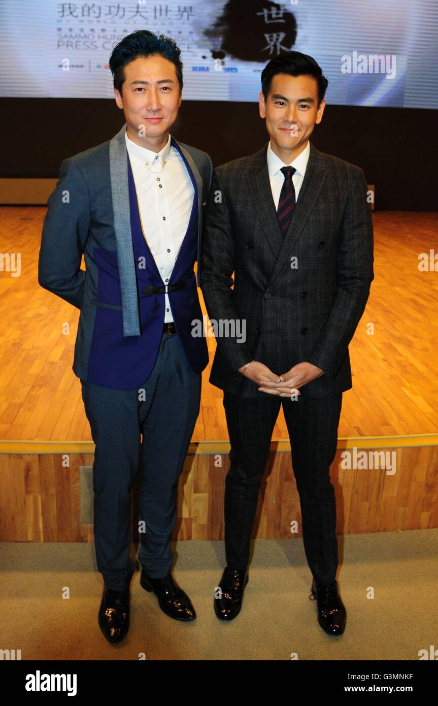 Shanghai, China. 13. Juni 2016. Jackie Chan und Eddie Peng besuchen die Eröffnungsfeier von Sammo Hung Studio in Shanghai, China am 13. Juni 2016. Bildnachweis: TopPhoto/Alamy Live-Nachrichten Stockfoto