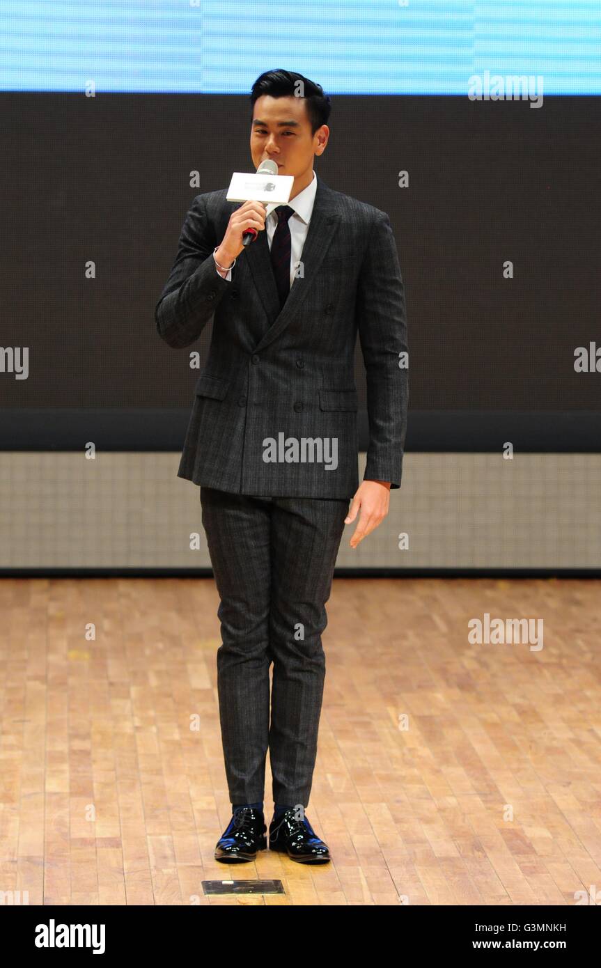 Shanghai, China. 13. Juni 2016. Jackie Chan und Eddie Peng besuchen die Eröffnungsfeier von Sammo Hung Studio in Shanghai, China am 13. Juni 2016. Bildnachweis: TopPhoto/Alamy Live-Nachrichten Stockfoto