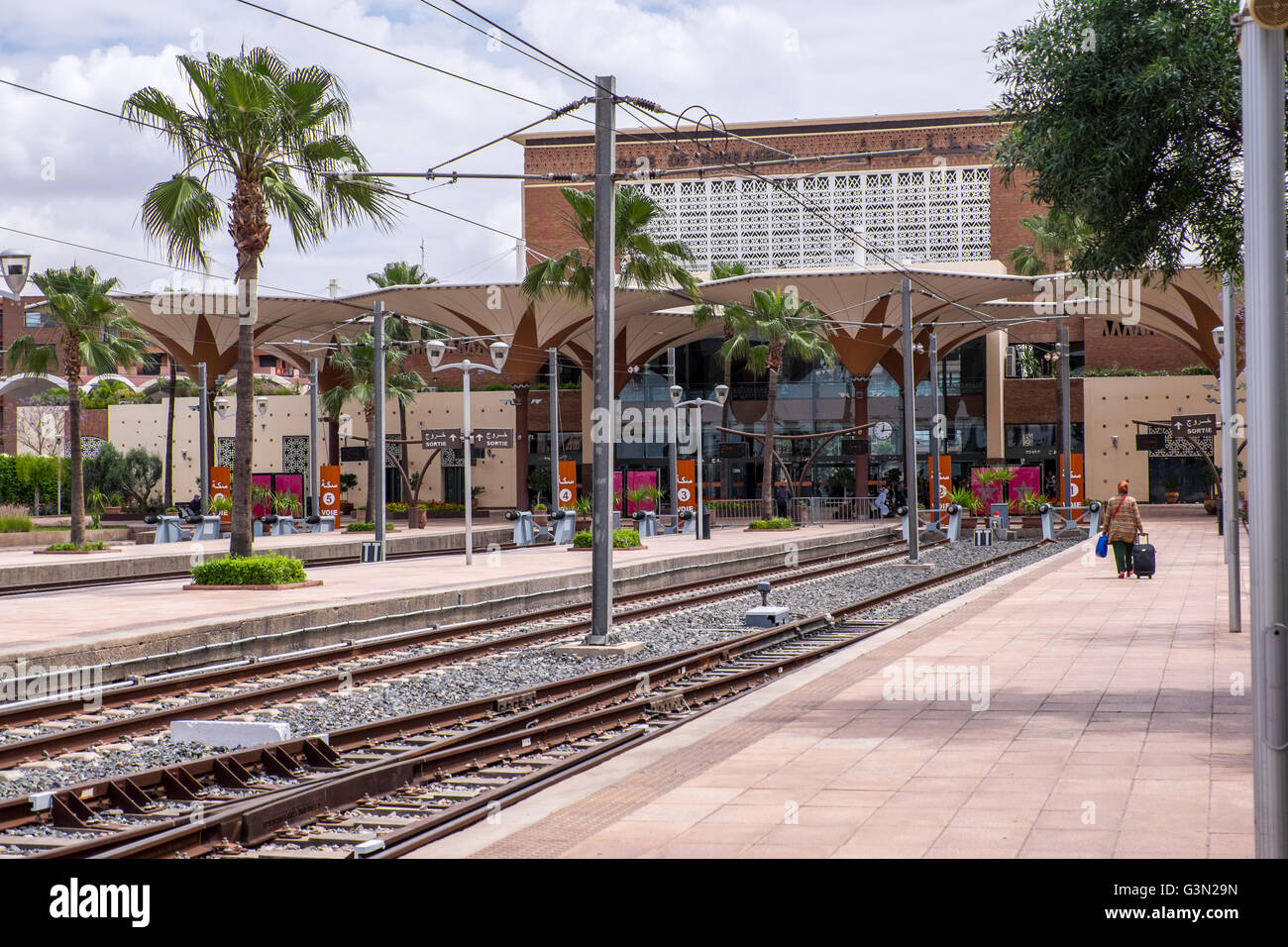 Der Bahnhof in Marrakech/Marrakesch, Marokko Stockfoto