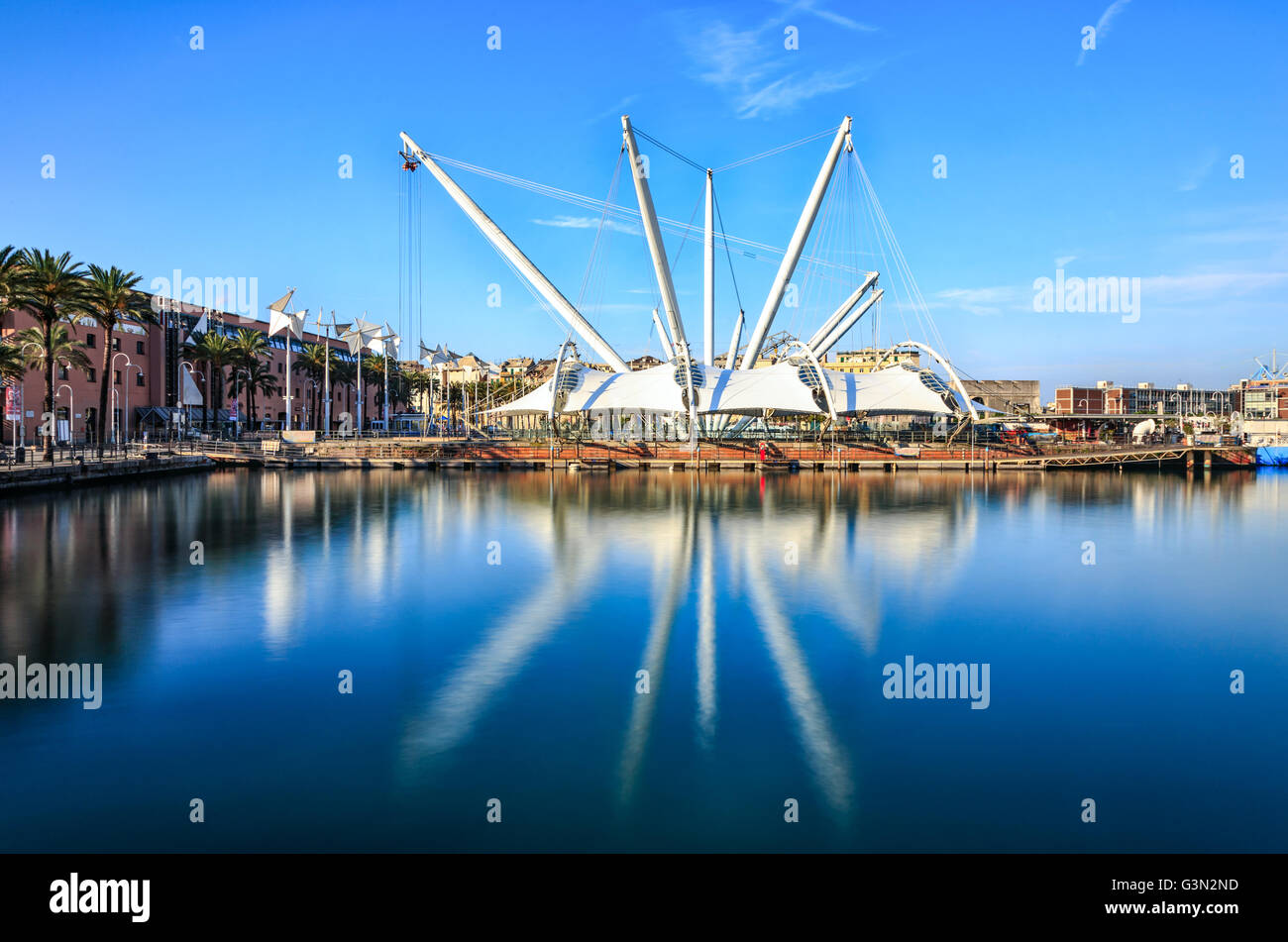 alten Hafen Genua Stockfoto