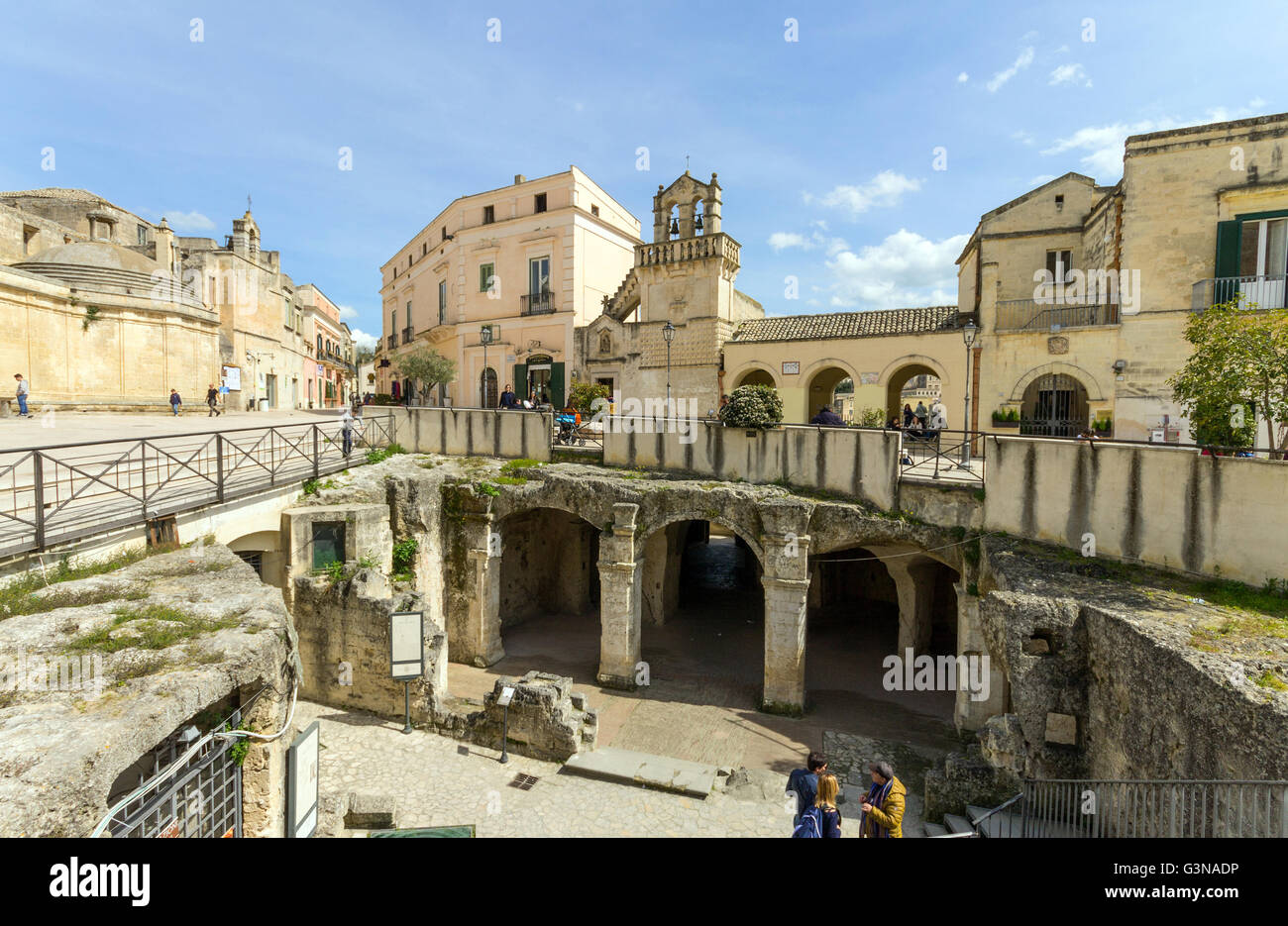 Italien, Basilikata, Matera, Materdomini und Kirche Santo Spirito Stockfoto