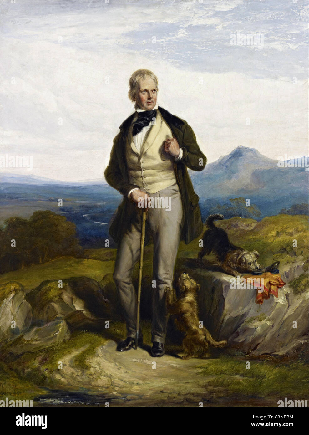 Sir William Allan - Sir Walter Scott, 1771-1832. Schriftsteller und Dichter Stockfoto