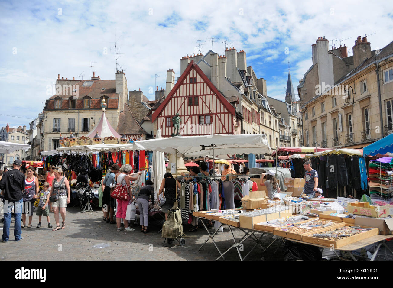 Markt in Dijon, Cote d ' or, Burgund, Frankreich Stockfoto