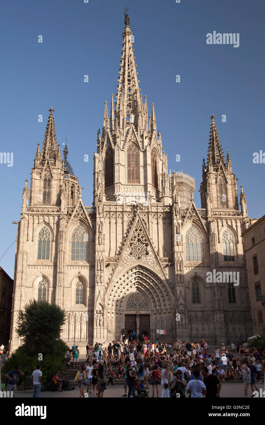 Gotische Kathedrale, La Catedral, Barcelona, Katalonien, Spanien, Europa, PublicGround Stockfoto