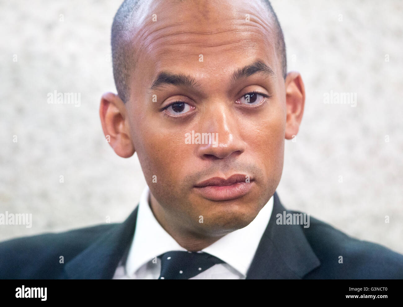 Chukka Umunna, MP für Streatham und ehemaligen Schatten-Wirtschaftsminister, zeigen seine Unterstützung am 23. Juni in der EU bleiben Stockfoto