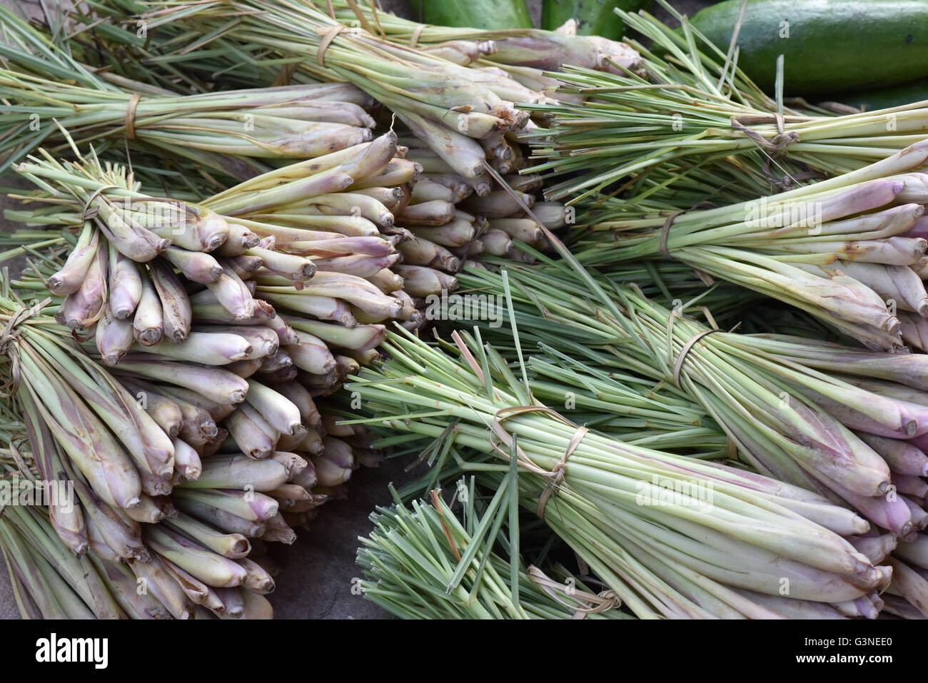 Zitronengras-Markt-Laos Stockfoto