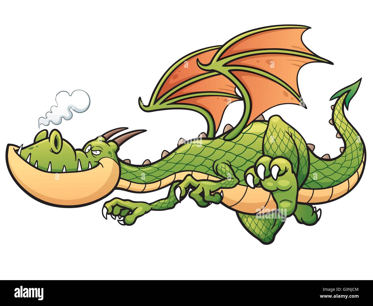 Vector Illustration von Cartoon Dragon Stock Vektor