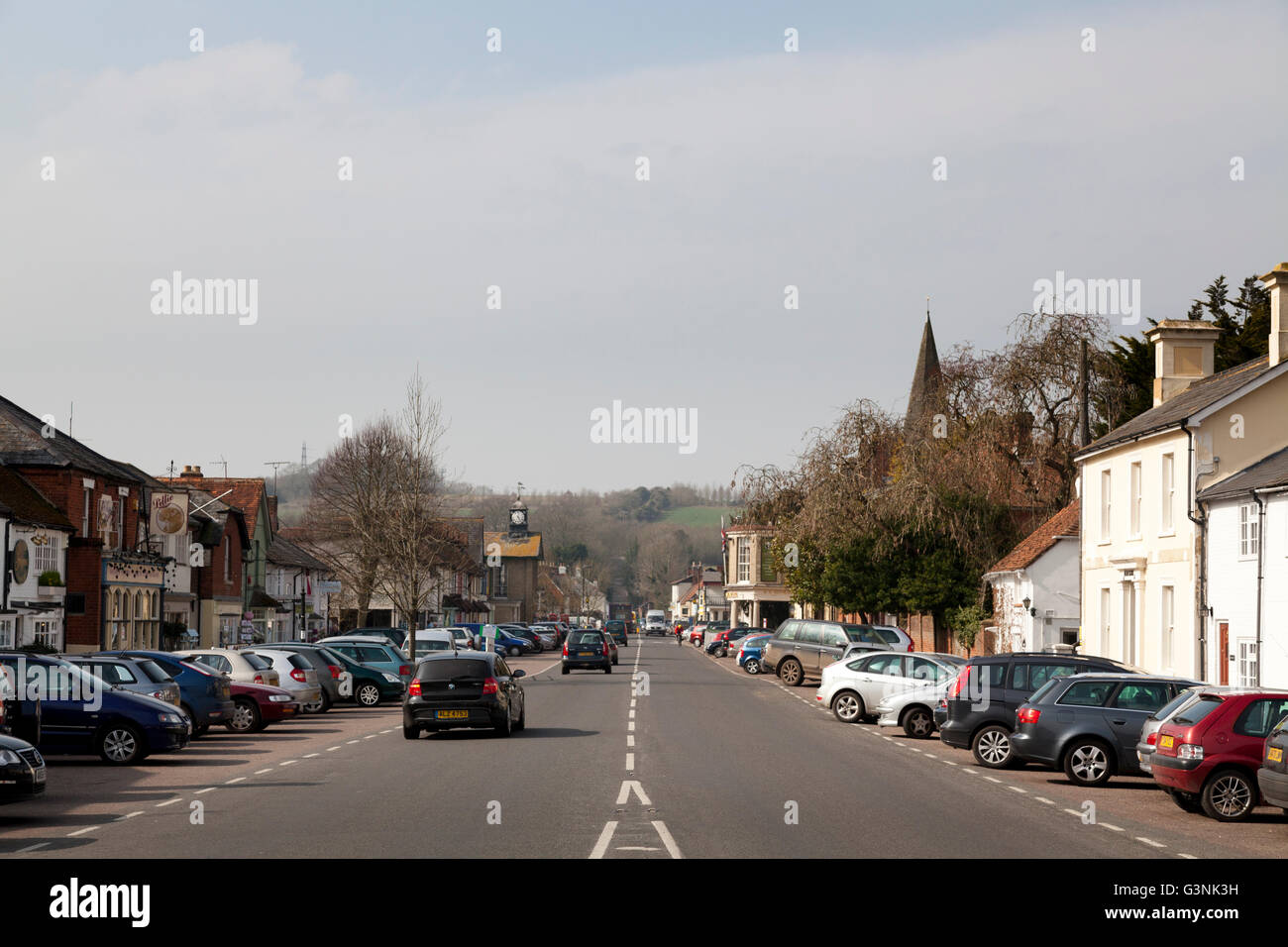 Stockbridge Hauptstraße, Stockbridge, Hampshire, England, Vereinigtes Königreich, Europa Stockfoto