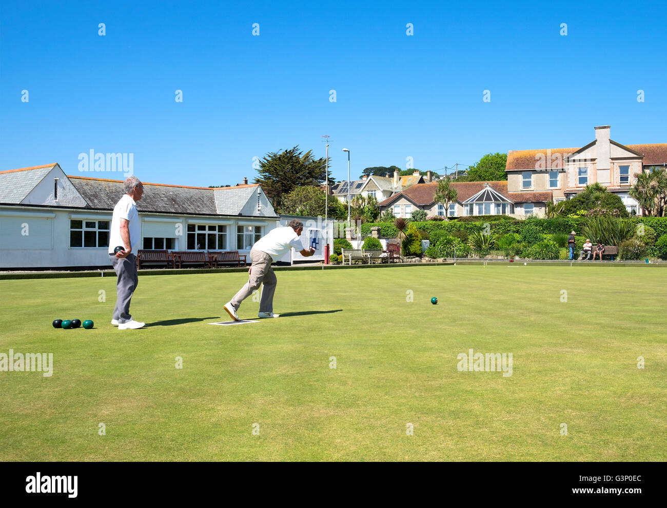 Spielen Schalen bei Penzance, Cornwall, UK Stockfoto