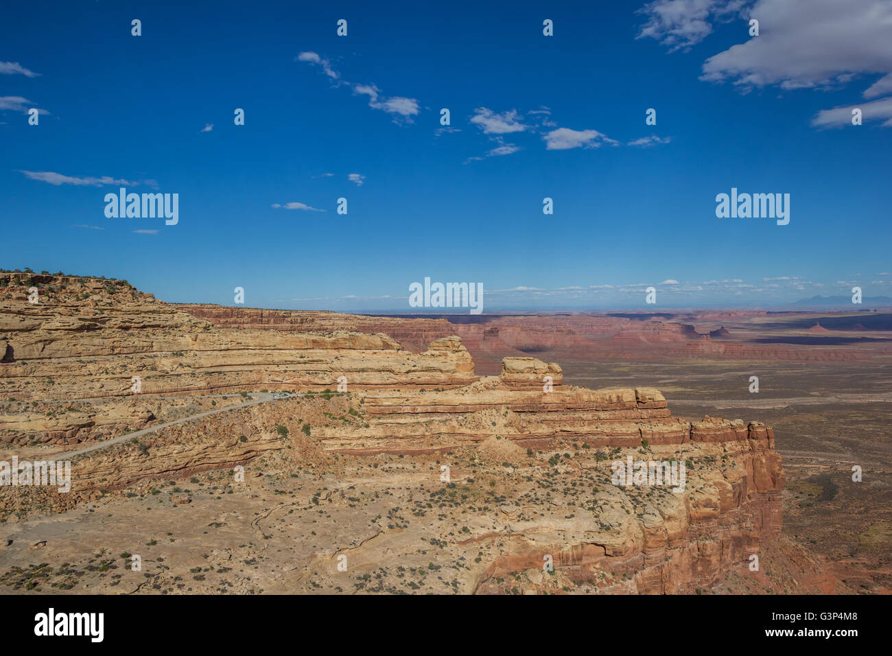 Klippen von Moki Dugway in Utah, Vereinigte Staaten von Amerika Stockfoto