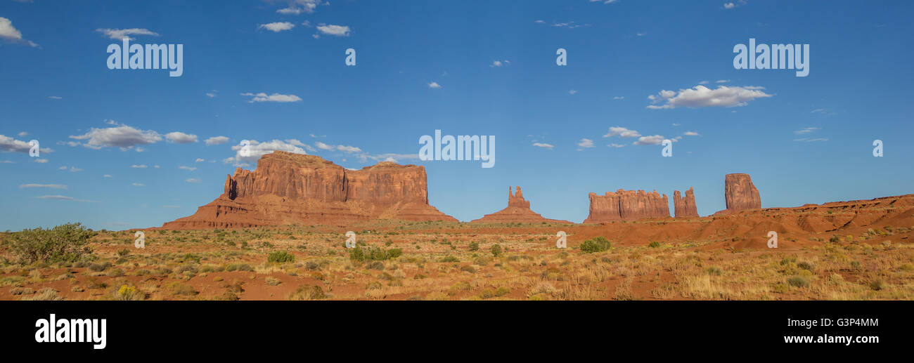 Panorama des Monument Valley in Arizona, USA Stockfoto