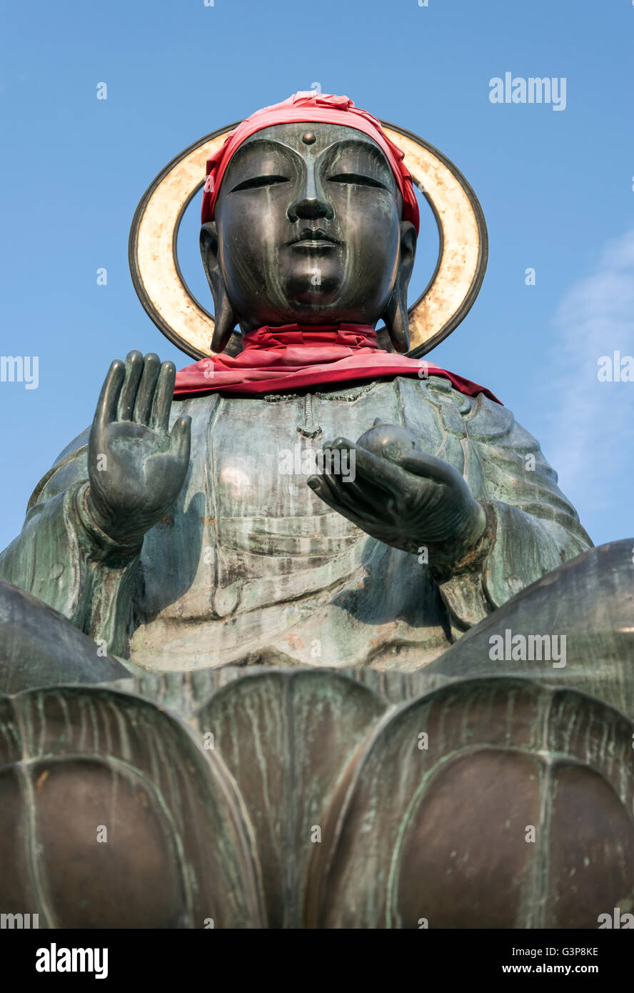 Rokujizo (Roku Jizo oder Ksitigrabha) Bronzestatue auf Zenko-Ji-Tempel, Nagano, Japan Stockfoto