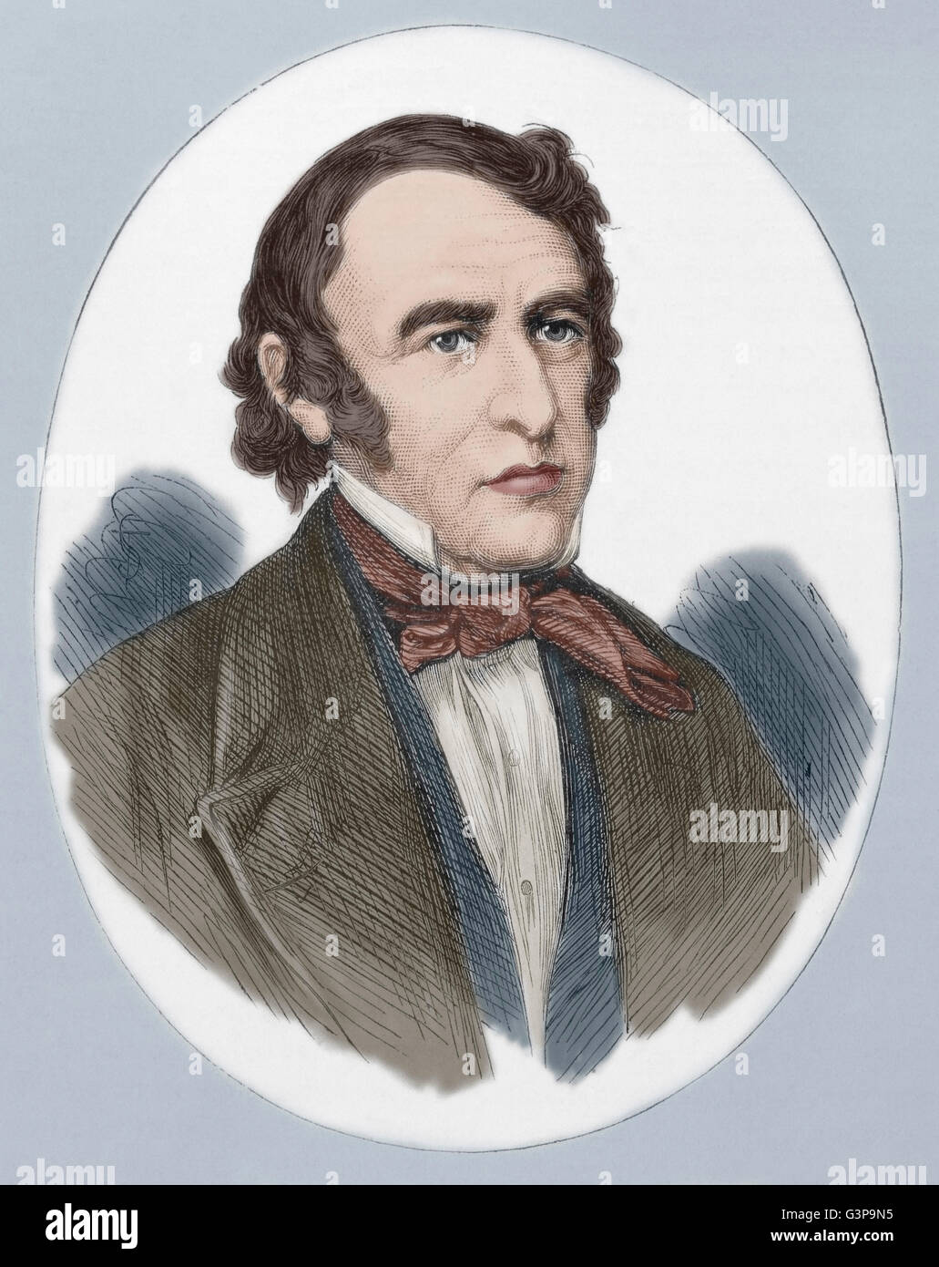 Zachary Taylor (1784-1850). US-amerikanischer Offizier und Politiker. 12. Präsident der Vereinigten Staaten (1849-1850. Porträt. Gravur. Farbige. Stockfoto