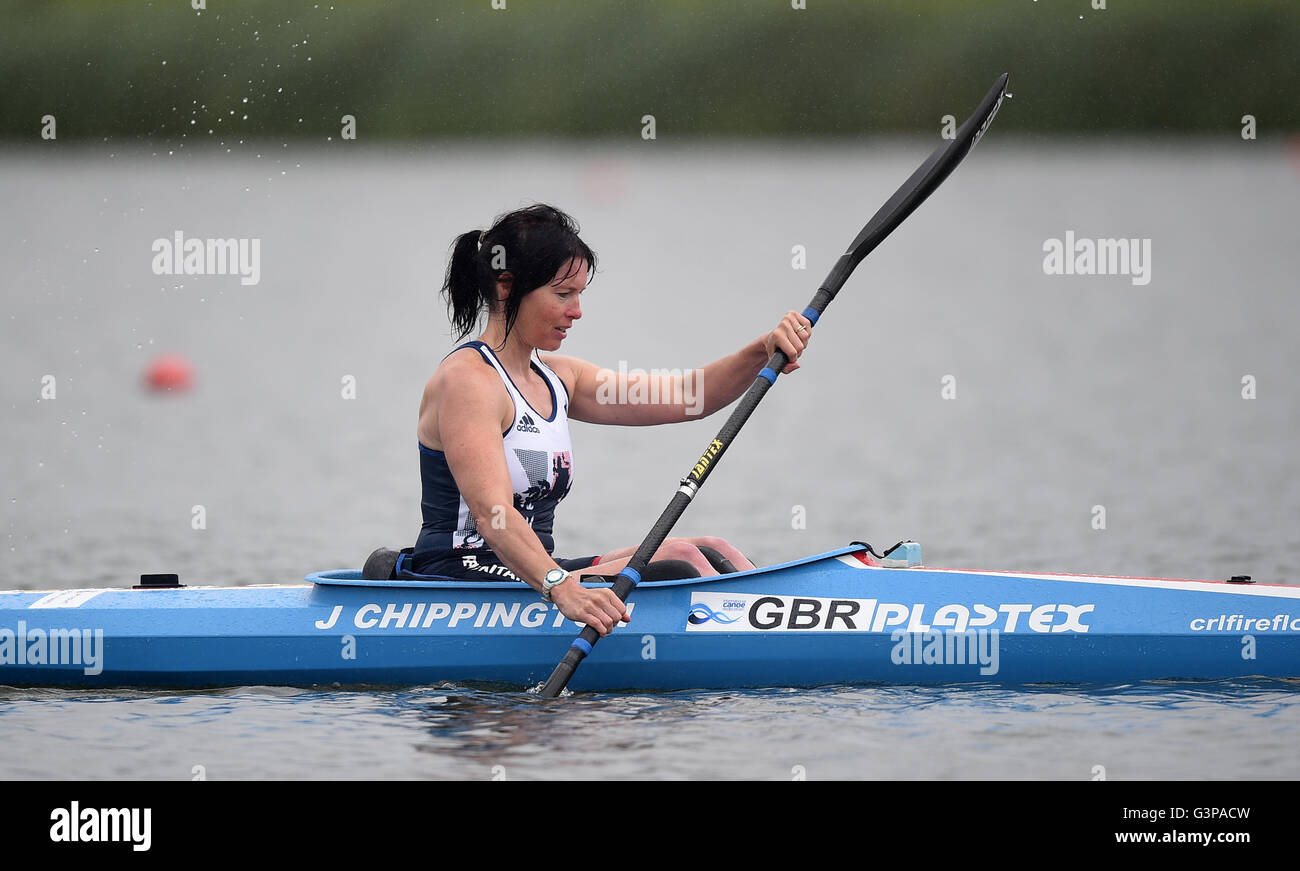 Großbritanniens Jeanette Chippington bei der Team-Ankündigung bei Eton Dorney, Buckinghamshire. PRESSEVERBAND Foto. Bild Datum: Dienstag, 14. Juni 2016. PA-Geschichte-Kanu-Großbritannien zu sehen. Bildnachweis sollte lauten: Andrew Matthews/PA Wire Stockfoto