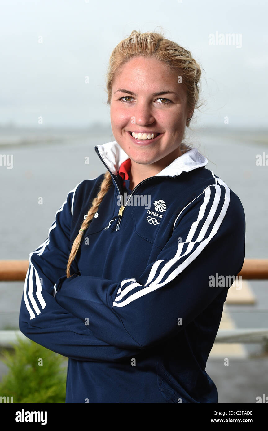 Großbritanniens Rebeka Simon bei der Team-Ankündigung bei Eton Dorney, Buckinghamshire. PRESSEVERBAND Foto. Bild Datum: Dienstag, 14. Juni 2016. PA-Geschichte-Kanu-Großbritannien zu sehen. Bildnachweis sollte lauten: Andrew Matthews/PA Wire Stockfoto