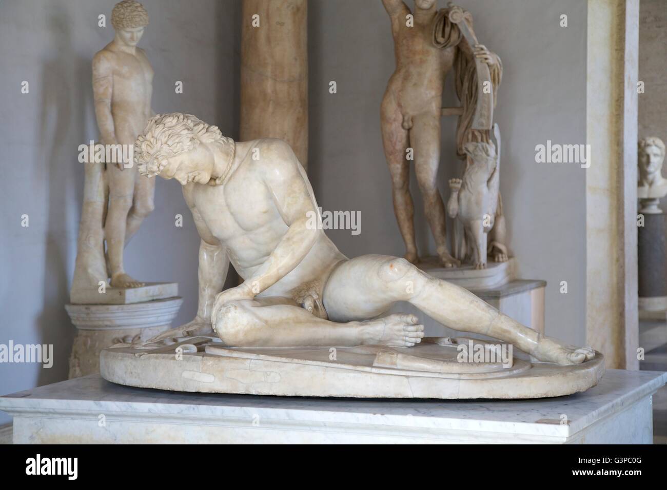 Dying Gaul Skulptur, Palazzo Nuovo, Capitoline Museum, Rom, Italien Stockfoto